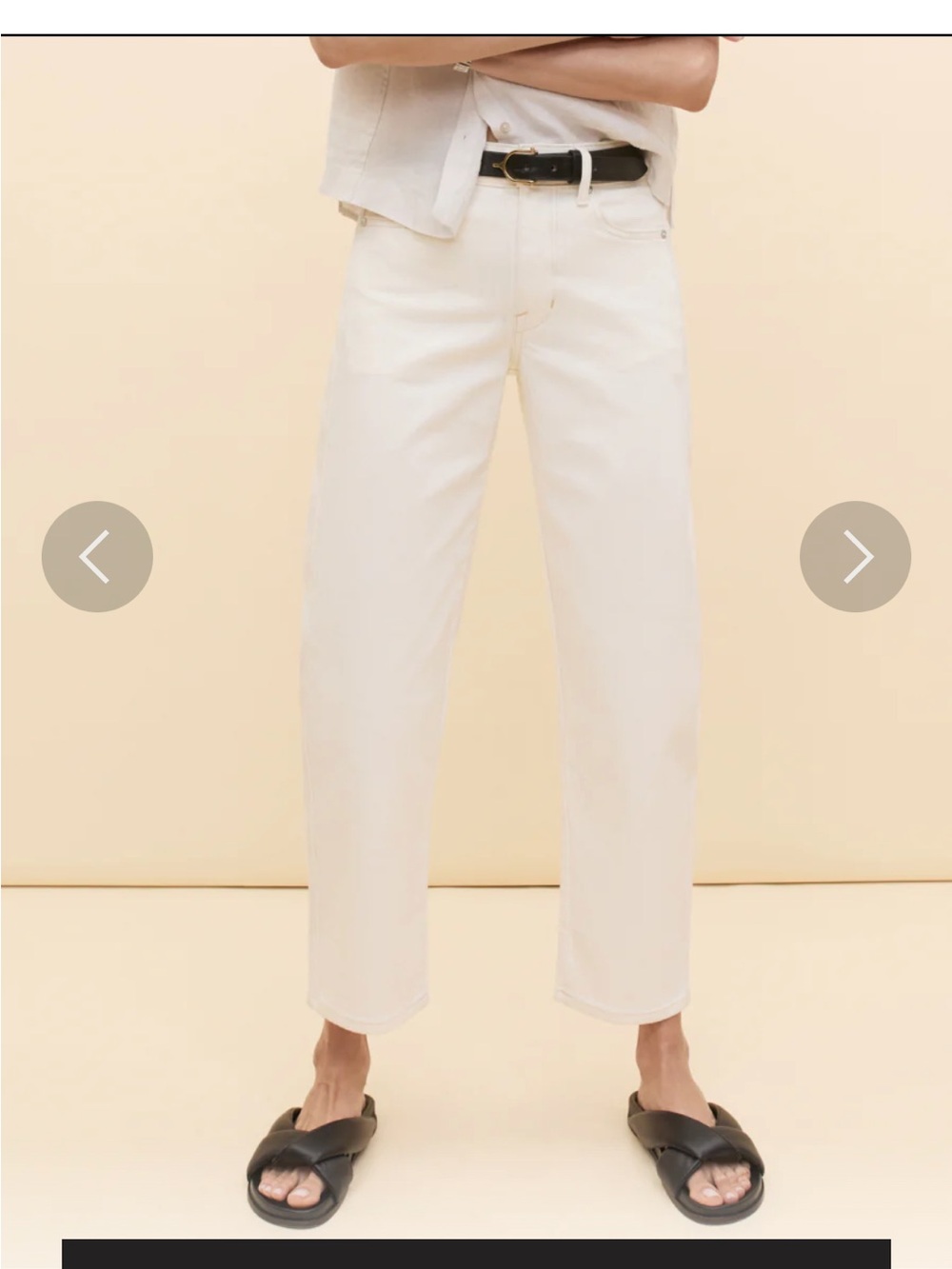 AYR Off-White Straight-Leg Jeans